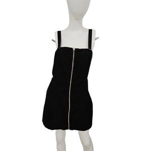 Divided Black Zip Front Black Romper Dress Small